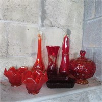 Red Vases & Bowls