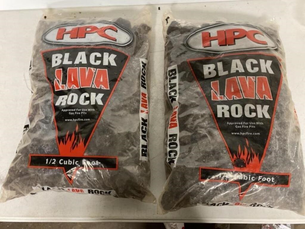 Black lava rocks