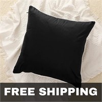 NEW High Quality Black and White Velvet Pillowcase