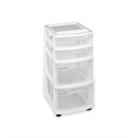 HOMZ 4-Drawer Storage Cart, 12.5 x 14.2 x 25.5 Inc