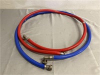 2 Eastman Cold & Hot 6’ Water Hose Connections