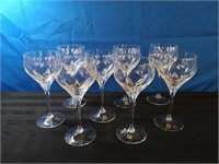 Beautiful Crystal Goblet Glasses; Set or 8, 12 oz.