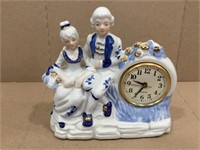 Vintage Porcelain Man & Woman Clock