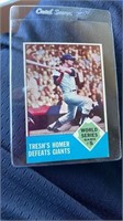 1963 topps Treshs Homer Defeats Giants World Serie