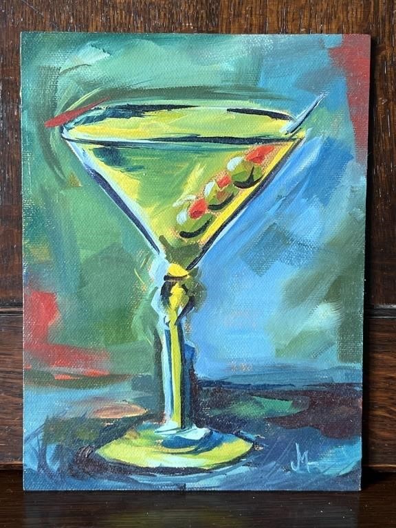 JanettMarie Three Olive Martini Painting
