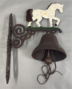 Cast Iron Wall Hanging Horse Bell