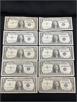 (10) 1957 & 1957 A $1 Silver Certificates