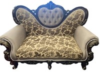 Ornate Tufted Back Loveseat