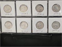 8- 1979-D Susan B Anthony Dollar Coins