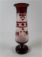 Czech Ruby Glass Vase