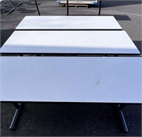 (3) Laminated Fiber Board Tables