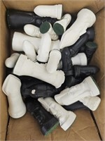 32 Carved Ceramic/Plaster Chess Pieces- Some Have