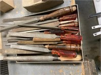 Large Box of Metal and Wood Files