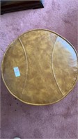 Vintage Gold Ottoman 1 ft tall