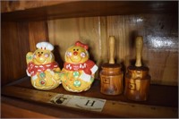 Two Sets of S&P Shakers: Gingerbread & Churn