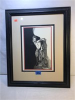 Framed Drawing, Bere 1986, Woman and Gnome