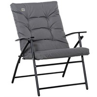 Outsunny Grey Folding Camping Chair