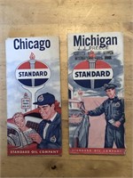 2 x Vintage STANDARD OIL Maps