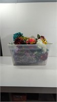 Tote Full Of Artificial Flowers No Lid