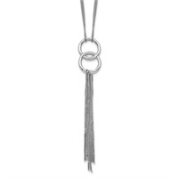 Sterling Silver Multi-strand Tassel Necklace