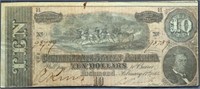 Genuine 1864 CSA $10 note