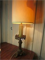 Large Mid Century Wooden Lamp