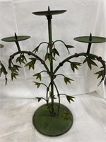 Pair of bamboo themed 17” high candlesticks