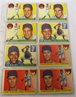 1955 Topps Lot of 8 Baseball Cards Davis & More