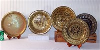 Lot of Embossed Plates, Mainly Copper