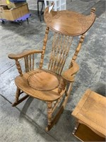 Wooden Rocking Chair with Soft Bottom Seat