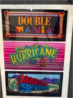 3 glass slot machine panels