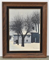 WINTER COUNTRY HOUSE by Deperthes Framed Print