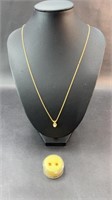 14K NECKLACE AND EARRINGS