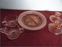 Old Pink Depression Glass Lot