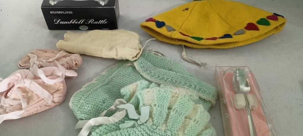 Vintage Booties, Baby Feeding Spoon ,and More