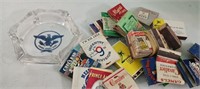 Vintage US Lines Ashtray and Assorted Match Books
