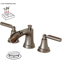 $73  BWE 8in. Double-Handle Faucet, Brushed Nickel