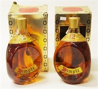Two bottles of 750ml Dimples scotch whisky