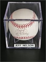 Autographed Jeff Nelson Baseball