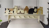 Hanging Kitty Cat Shelf & Coat Rack  U8B