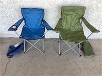 2 Folding Chairs W/Storage Bags