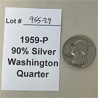 1959-P 90% Silver Quarter
