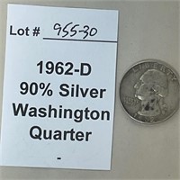 1962-D 90% Silver Quarter