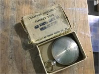 military pocket compass in box stamped US