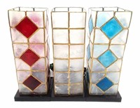 (3) Stained Glass Style Table Lamps