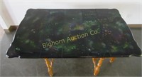 Galaxy Print Gel Stained Drop Leaf Table