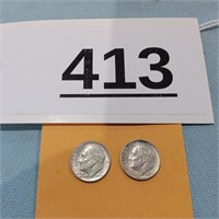 1964-P and 1964-D Roosevelt Dimes