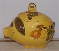 (K) California Pottery Pig Cookie Jar