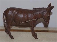 (K) Red Mill Resin Carved Donkey