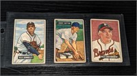 3 1951 Bowman Baseball Cards H